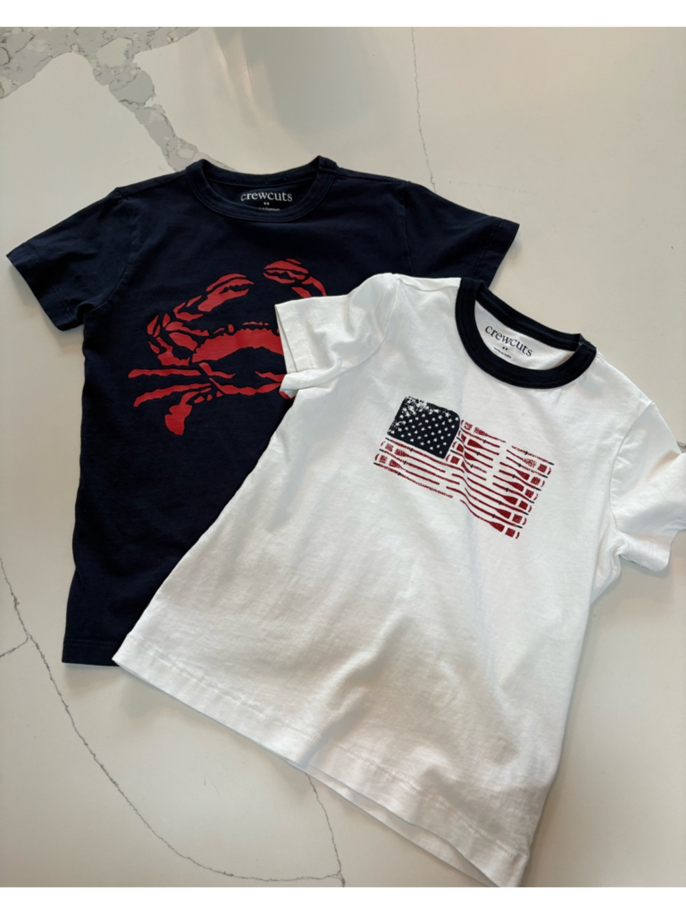Two 4-5T Crewcut Tees 🦀 🇺🇸